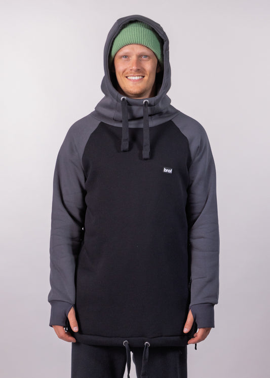 bro! chill n'shred hoodie (charcoal/black)