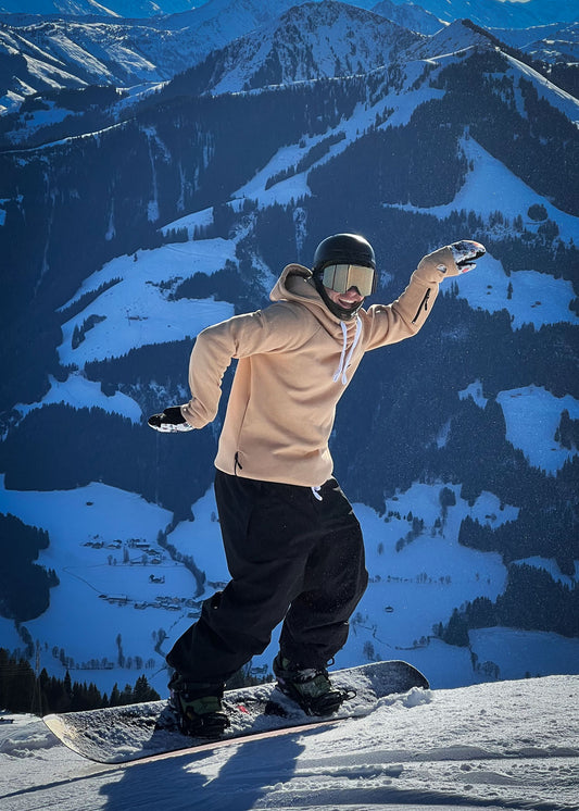 bro! chill n'shred hoodie (latte)