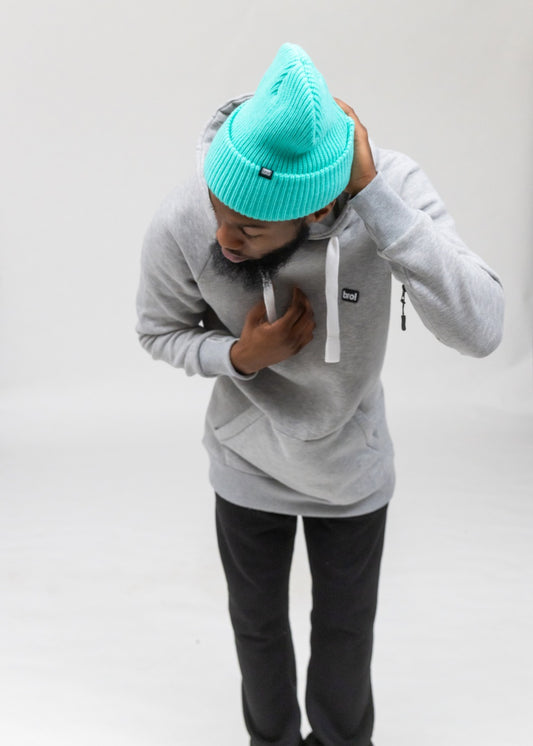 bro! waffle beanie (seafoam)