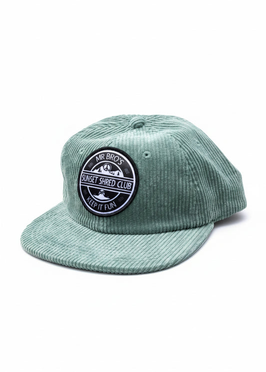 Sunset Shred Club Cord Cap (Sage)