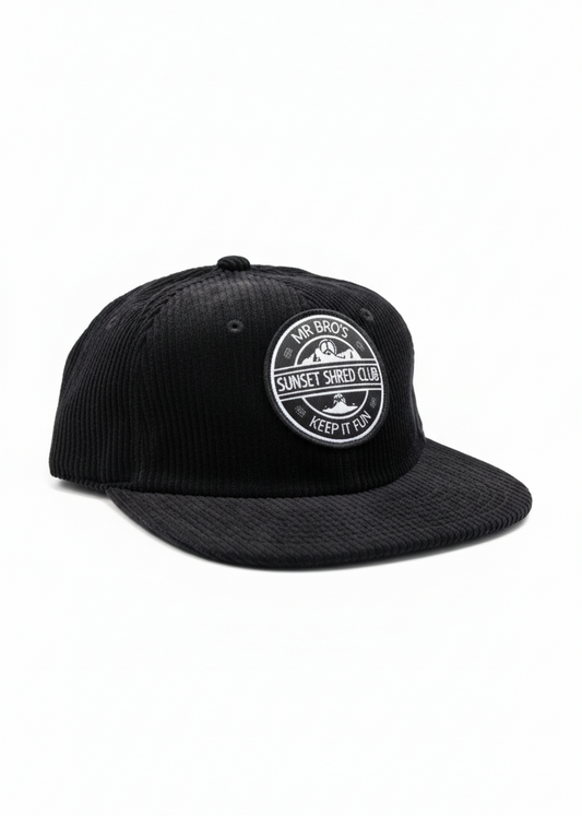 Sunset Shred Club Cord Cap (Black)