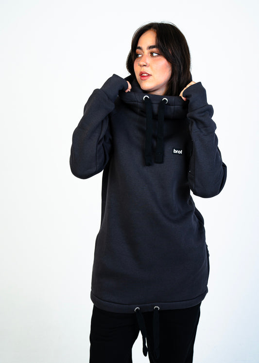 bro! chill n'shred hoodie (charcoal)