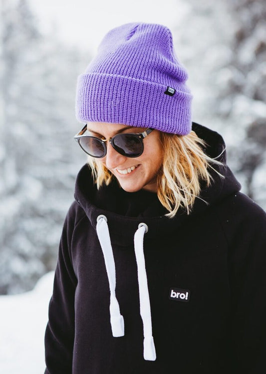 bro! waffle beanie (lavender)