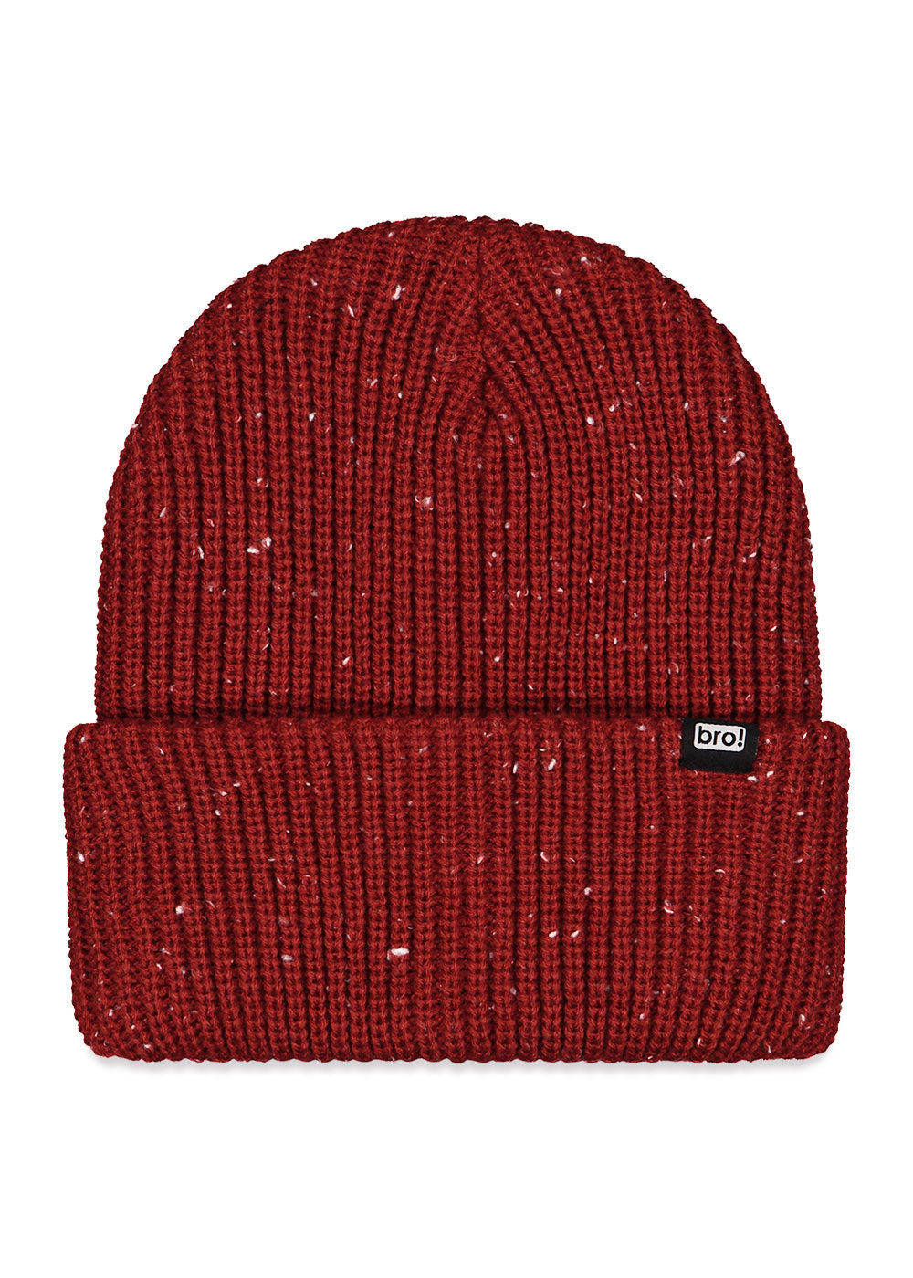 bro! waffle beanie (red-white)