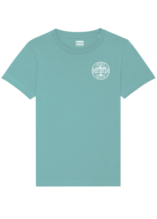 Kids Sunset Shred Club Tee (Seafoam)