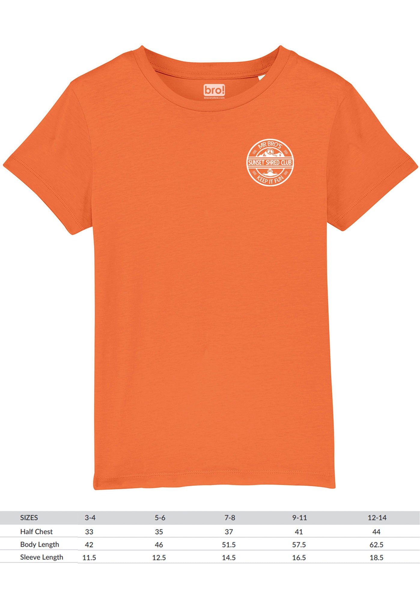 Kids Sunset Shred Club Tee (Coral)