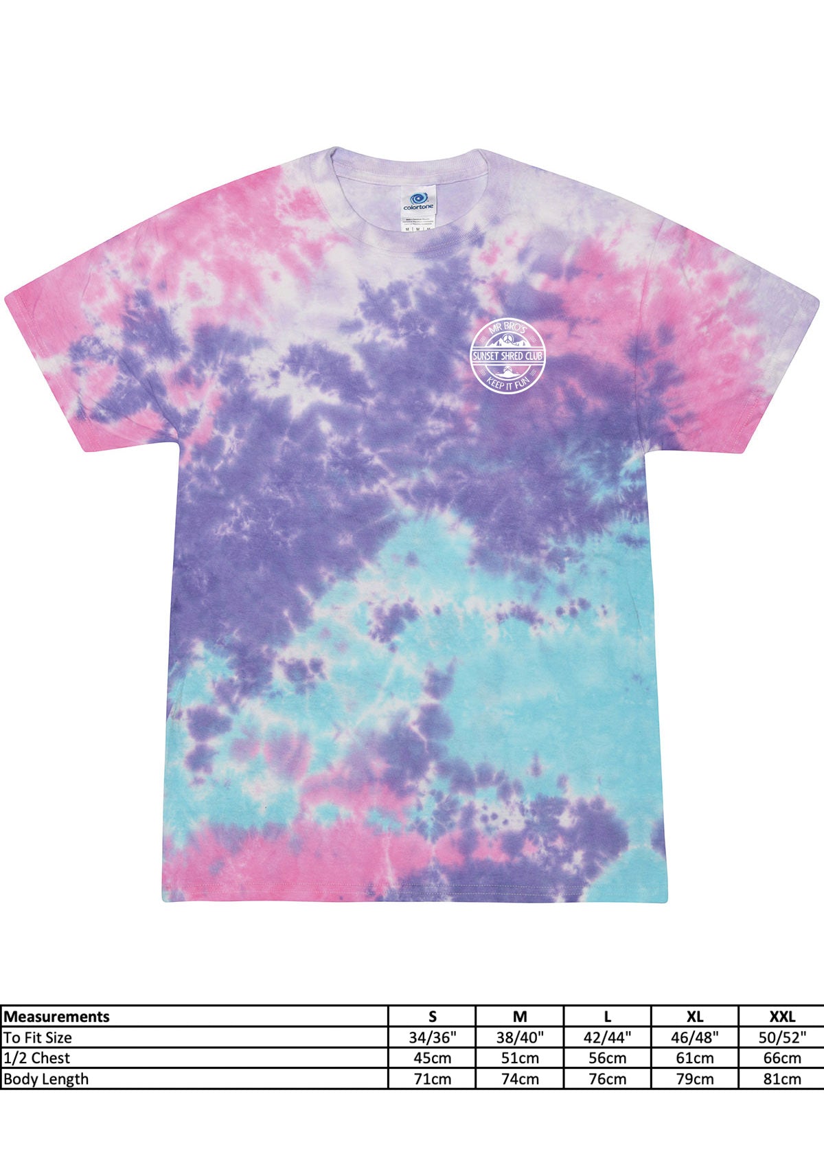 Sunset Shred Club Tee (Tie-Dye Cloud)