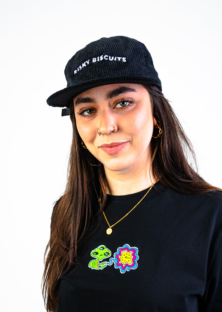 Risky Biscuits Cord Cap (Black)