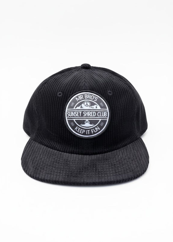 Sunset Shred Club Cord Cap (Black)