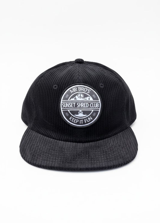 Sunset Shred Club Cord Cap (Black)