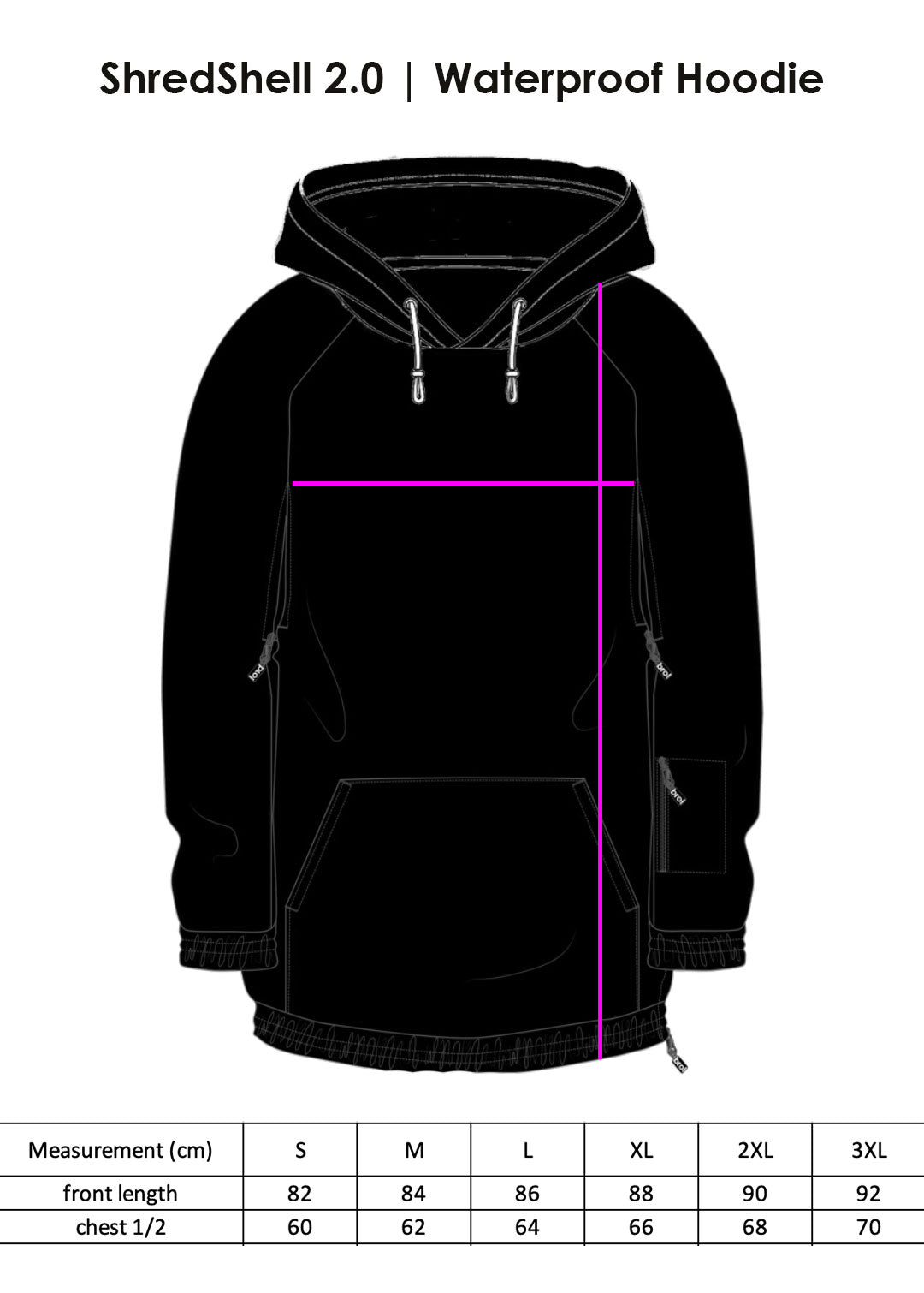 bro! ShredShell 2.0 | Waterproof Hoodie for Snowboarding & Skiing