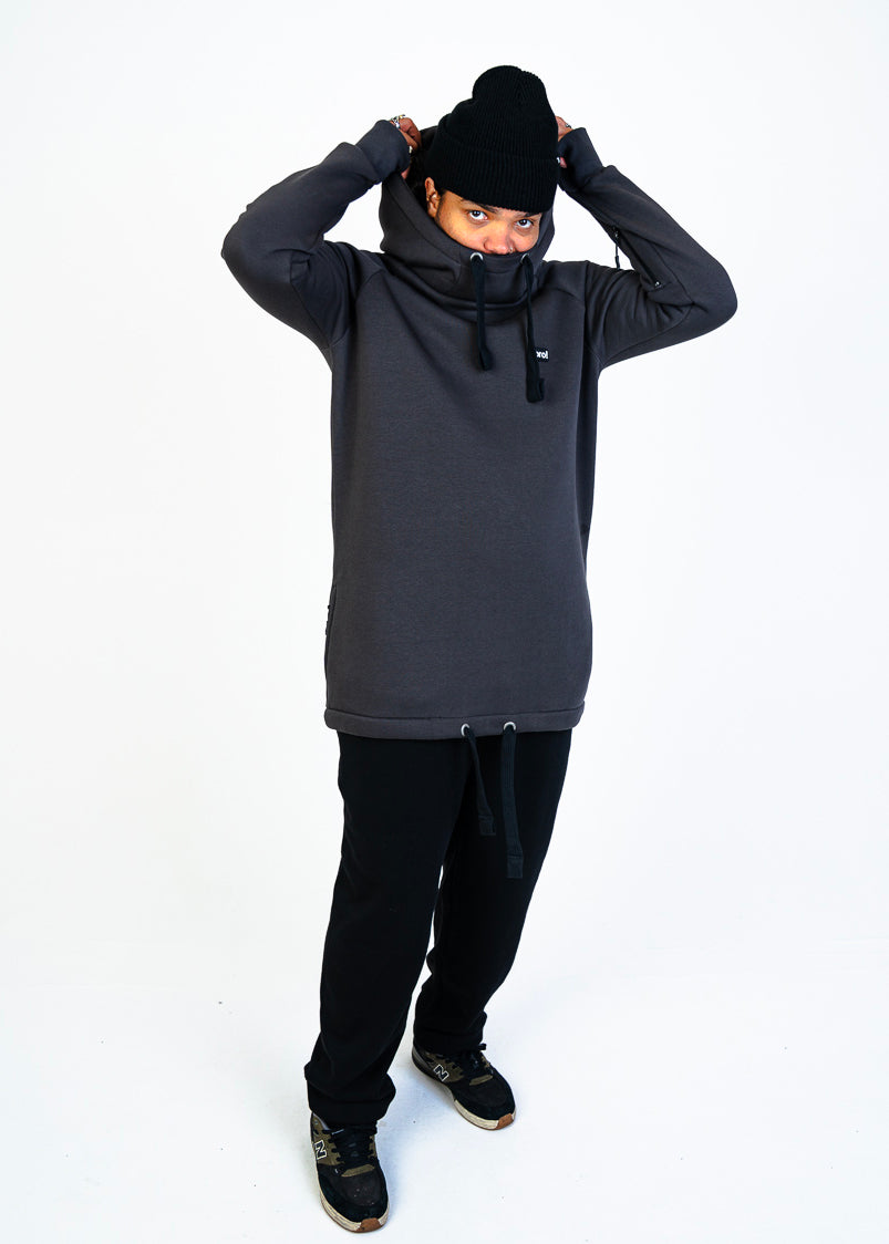 bro! chill n'shred hoodie (charcoal)