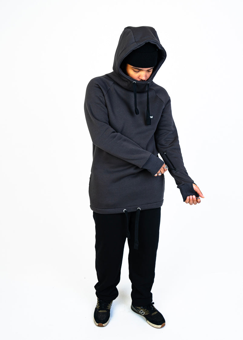 bro! chill n'shred hoodie (charcoal)