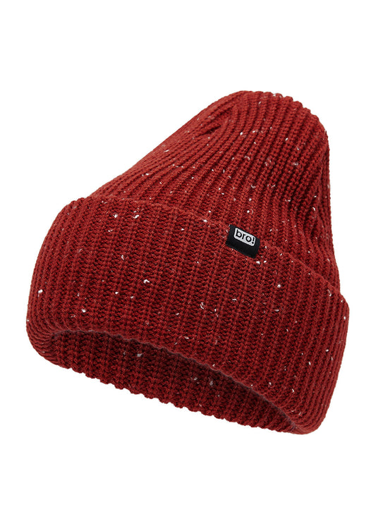 bro! waffle beanie (red-white)