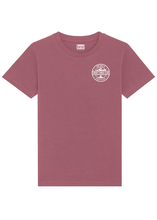 Kids Sunset Shred Club Tee (Faded Red)