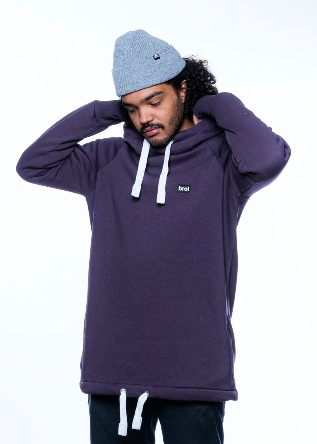 bro! chill n'shred hoodie (midnight sky)