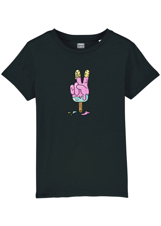 Kids Peace Lolly Tee (Black)