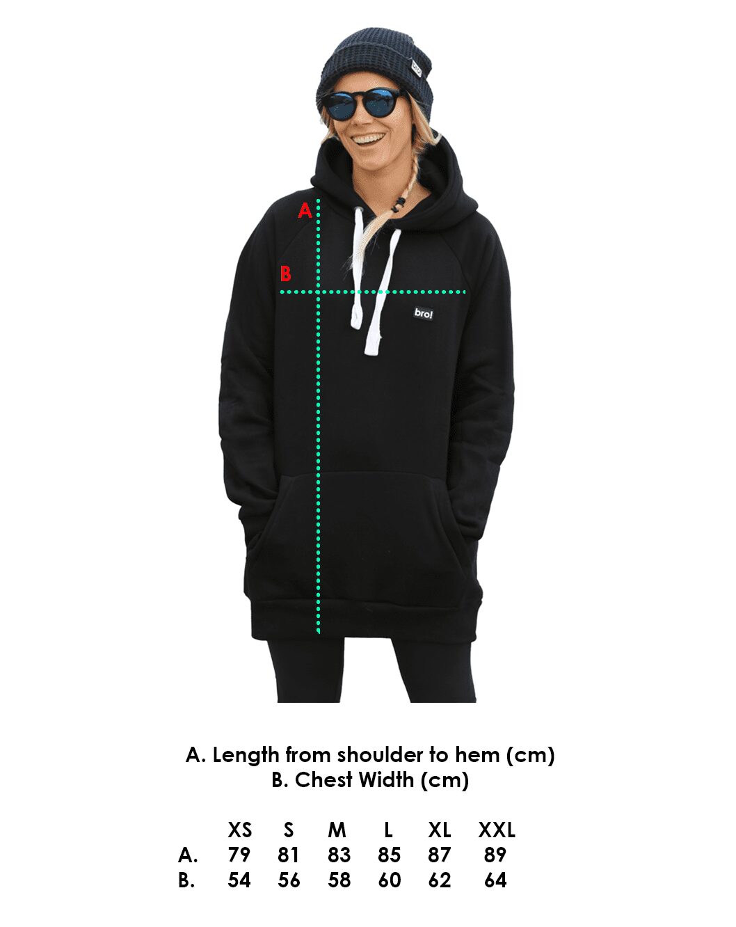 bro! park edition hoodie size guide